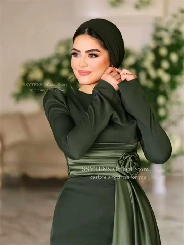 SSYTENS élégant musulman robes De soirée à la main fleur formelle arabie dubaï robe