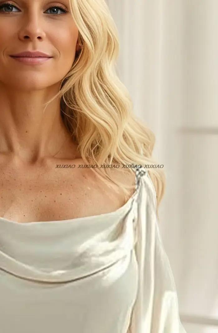 Robes mère de la mariée longues en mousseline de soie pour femmes