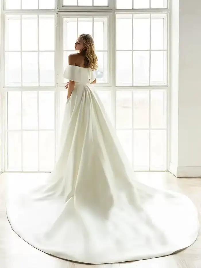 Robe De mariée traînante détachable