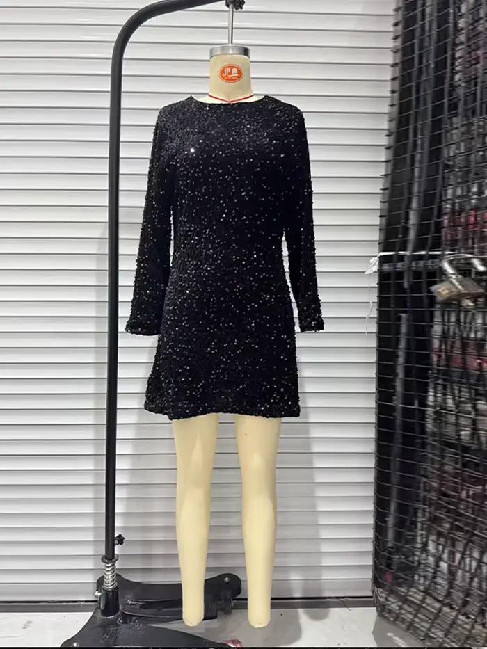 Robe de soirée à paillettes pour femmes