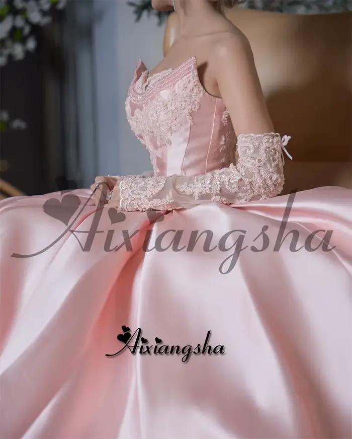 Aixiangsha robes De soirée élégantes avec Appliques perles a-ligne sans manches