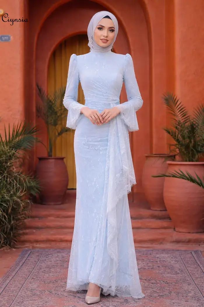 Robe de soirée modeste Ciynsia