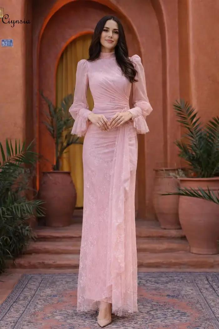 Robe de soirée modeste Ciynsia
