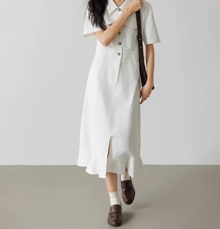 Robe queue de poisson élégante et raffinée pour femme avec taille cintrée pour un effet amincissant