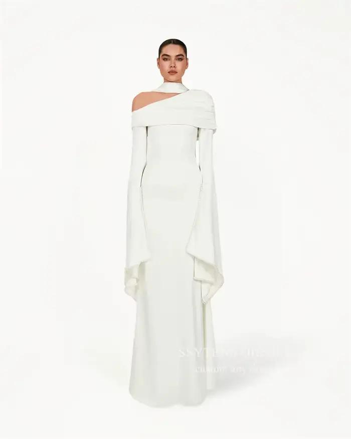 SSYTENS Robes de mariée modestes ivoire à manches longues