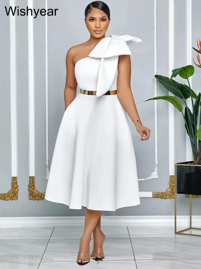 Wishyear-Robe trapèze plissée pour femme