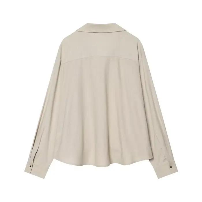 Nouvelle chemise en lin à ourlet moelleux