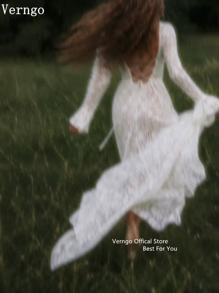 Robe de mariée en dentelle ivoire exquise Verngo