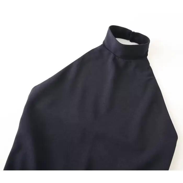 MUJER froncé licou robe femme épaules dénudées robes longues pour les femmes Sexy dos nu