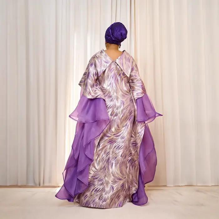 Robe de mariée africaine en brocart et bazin pour femmes occasions spéciales traditionnelles et modernes