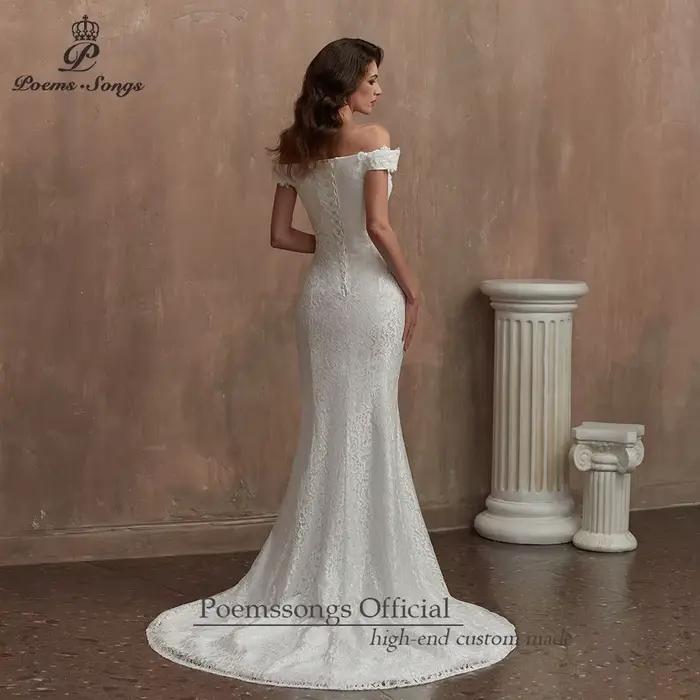 Robes de mariée en dentelle sirène pour femmes