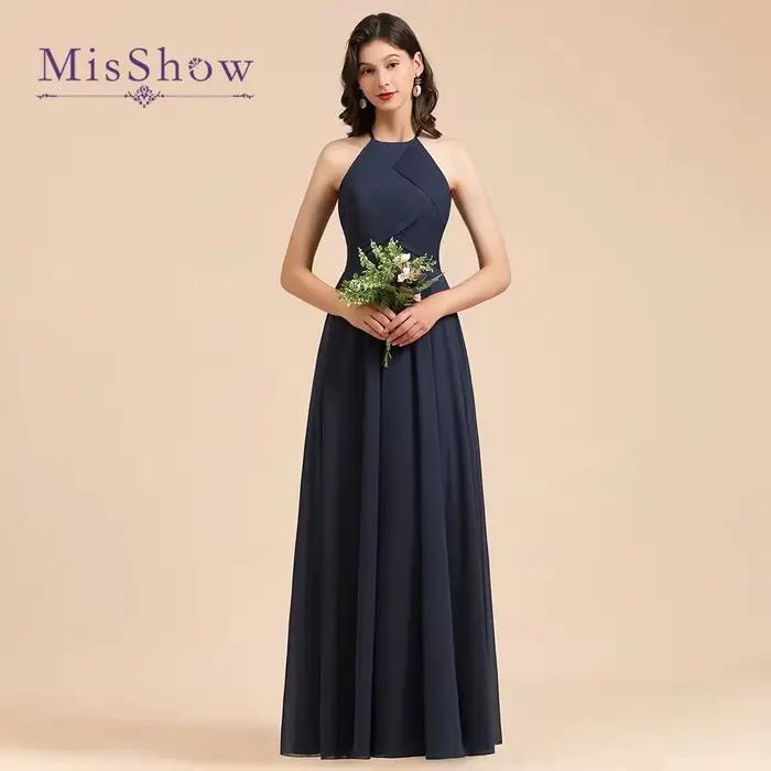 Robes de demoiselle d'honneur personnalisées bleu marine