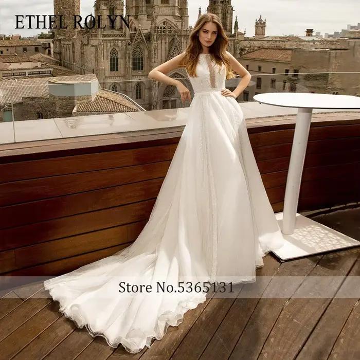 ETHEL ROCircN-Robe de mariée A-Line en fibre