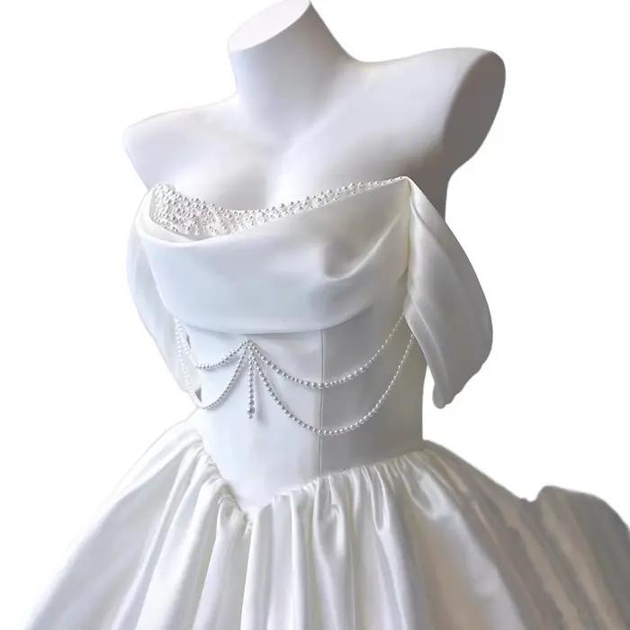 Mini robes de soirée de mariage courtes coréennes