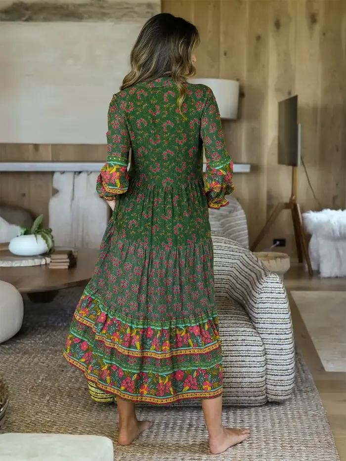 Robe pour femmes grande taille - Avec un imprimé floral vintage