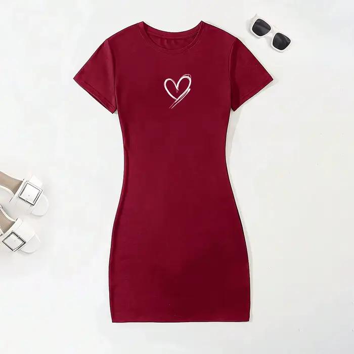 Mini robe à manches courtes pour femmes
