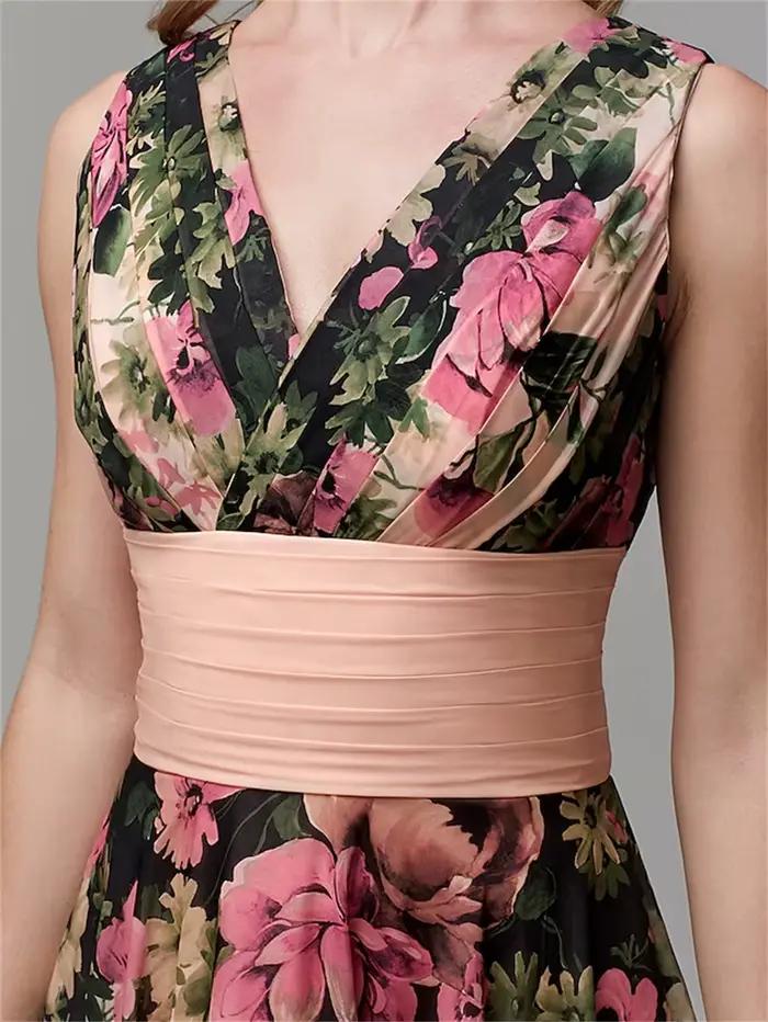 Robe de Soirée Personnalisée en Mousseline de Soie pour Femme