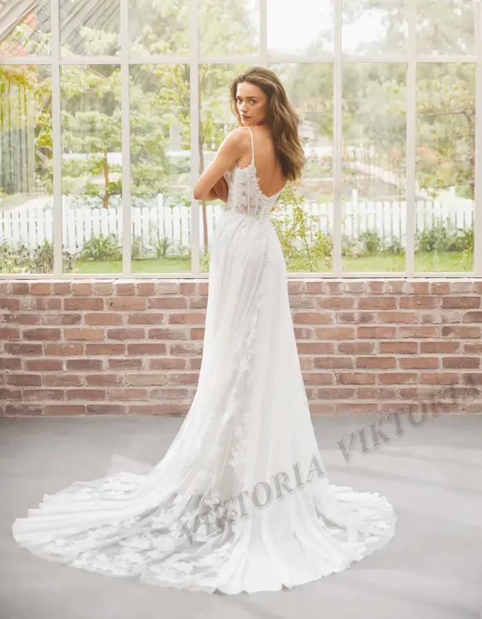Robe de Mariée en Mousseline de Soie