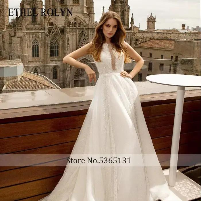 ETHEL ROCircN-Robe de mariée A-Line en fibre