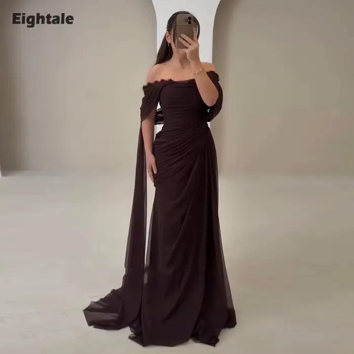 Robe de soirée arabe Eightale en mousseline de soie