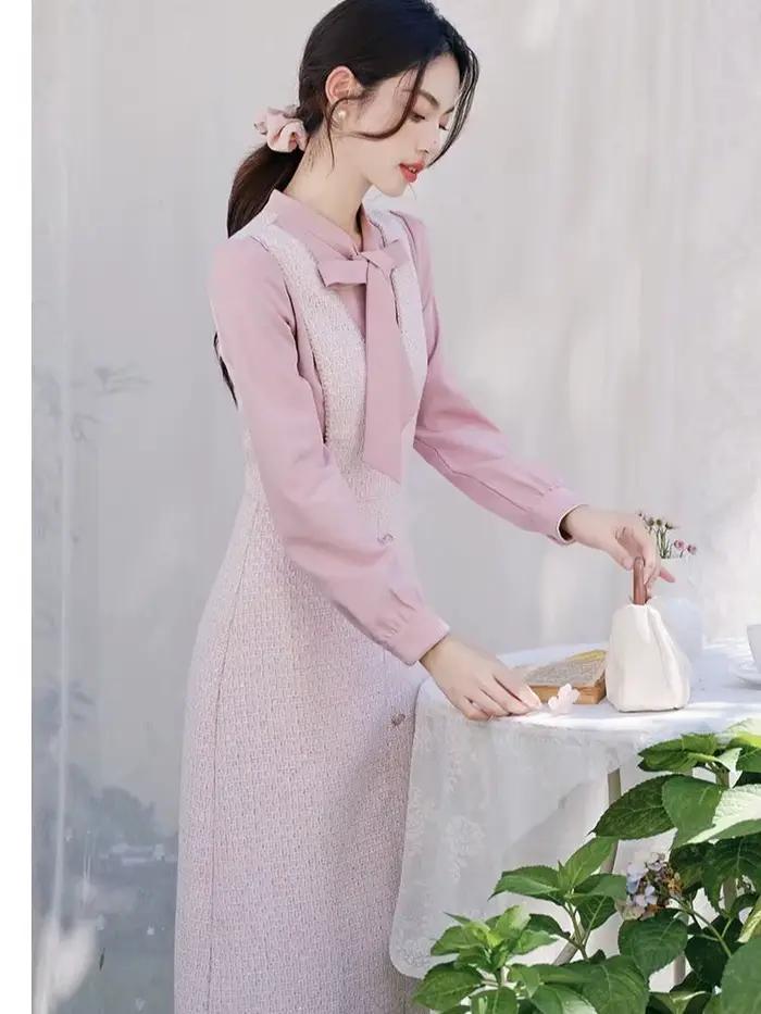 Robe Élégante à Manches sulfpour Femme