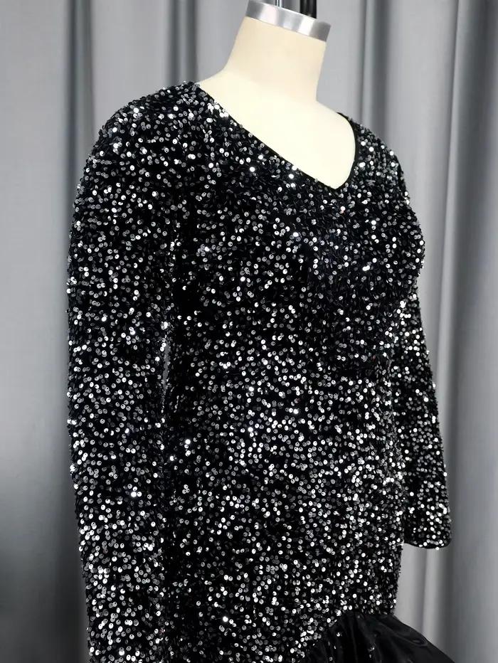 Robe sirène à paillettes longues pour femmes