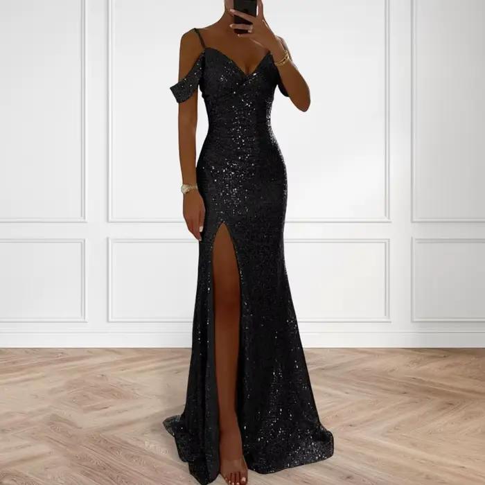Robe de soirée à sequins pour femme
