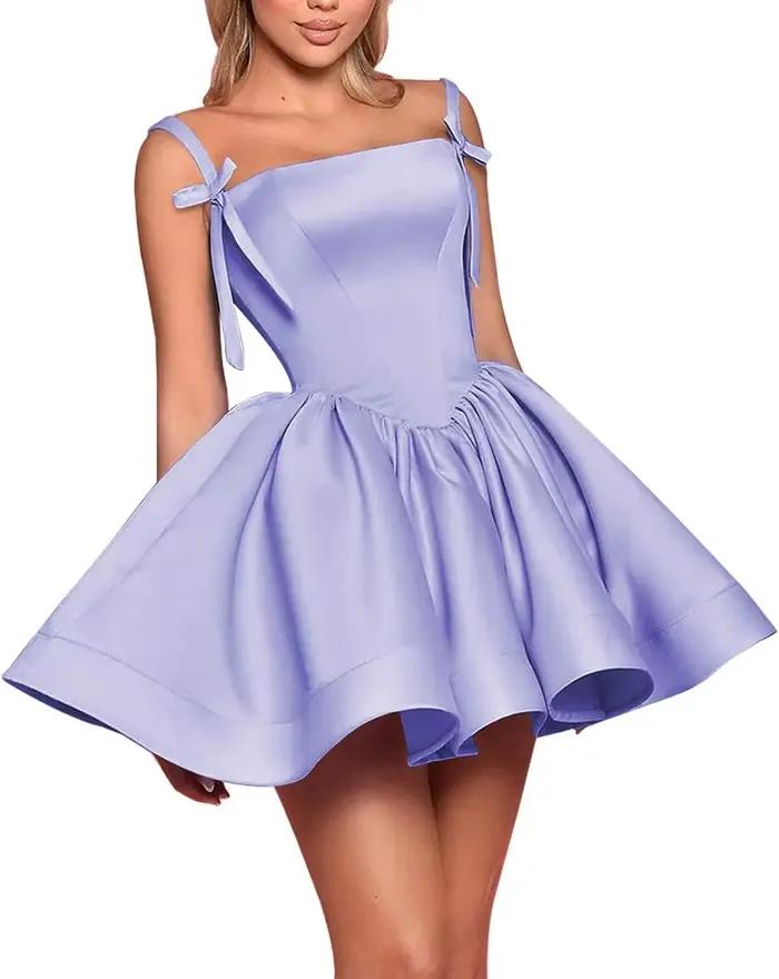 Robes de soirée en satin pour adolescentes