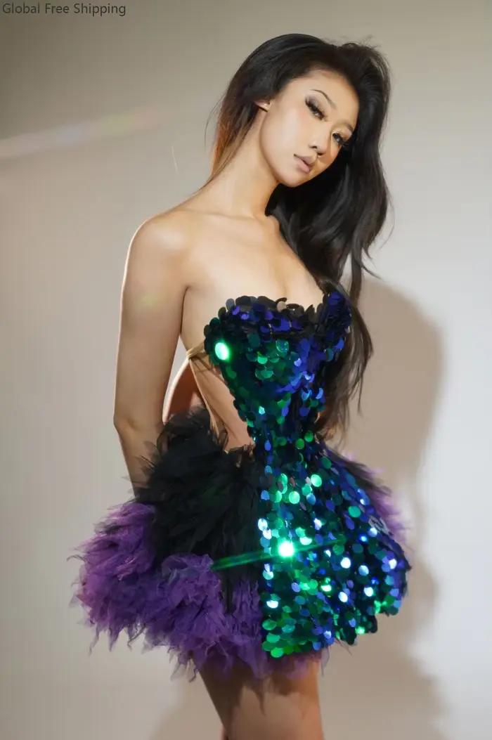 Ensemble de robe à paillettes noires scintillantes