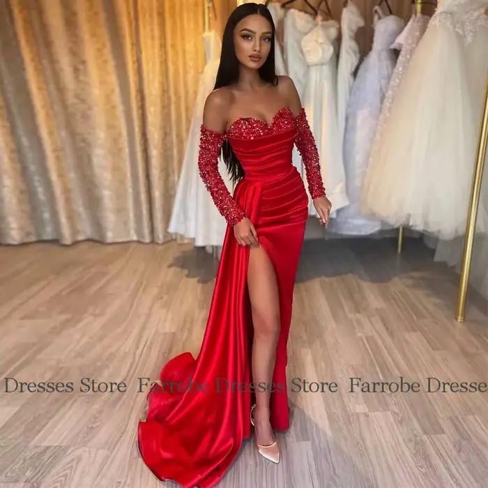 Robes de soirée de luxe 2025 robe fourreau/colonne en Satin