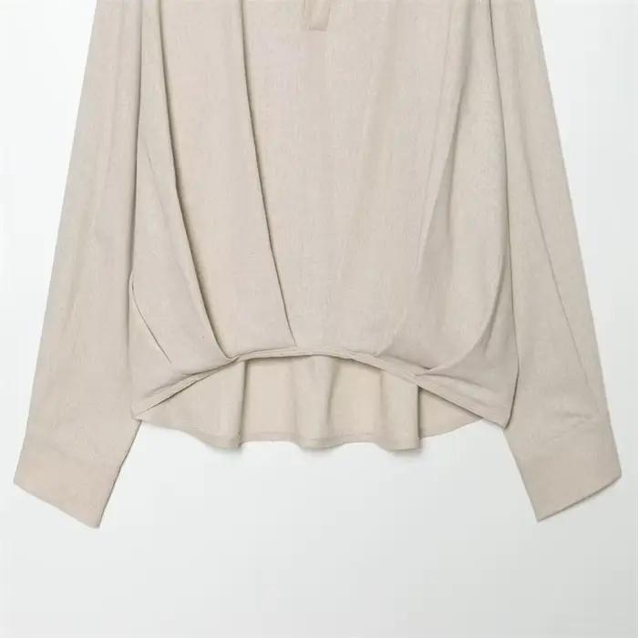 Nouvelle chemise en lin à ourlet moelleux