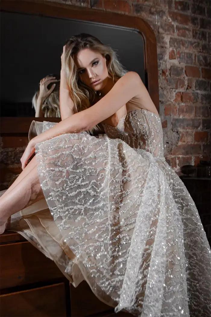 Robe de Mariée Tokyo Personnalisée Beige Chérie Décolleté Sirène/Trompette Occasions Spéciales Élégante à Offrir Femme