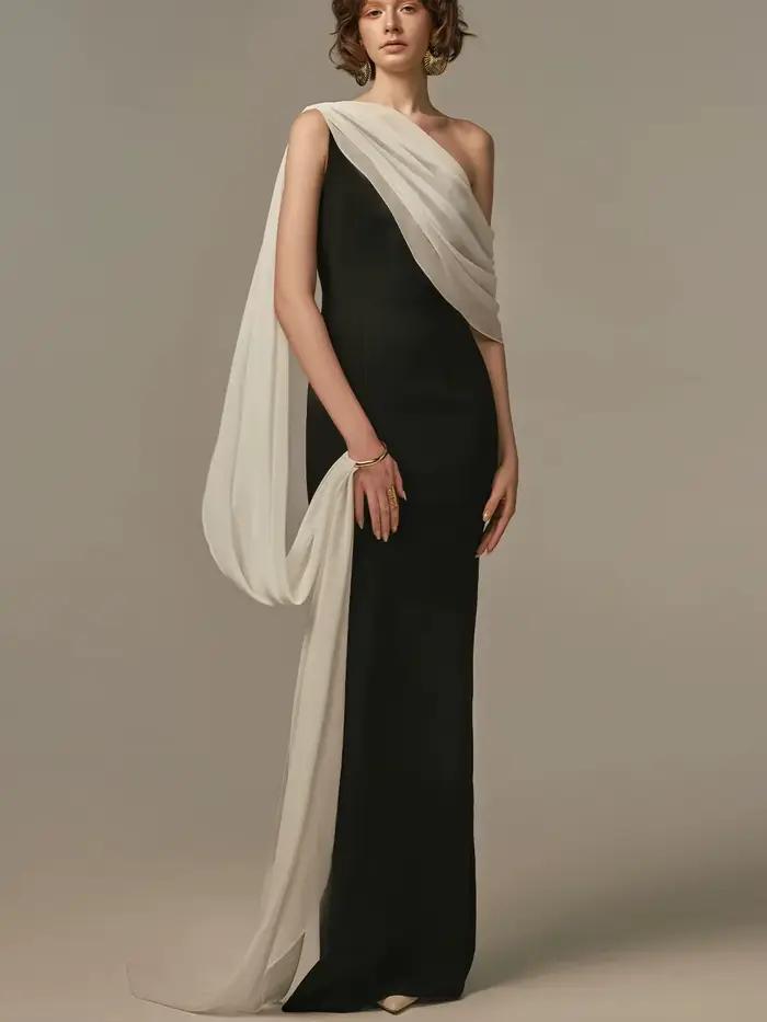 Robe de soirée élégante bicolore