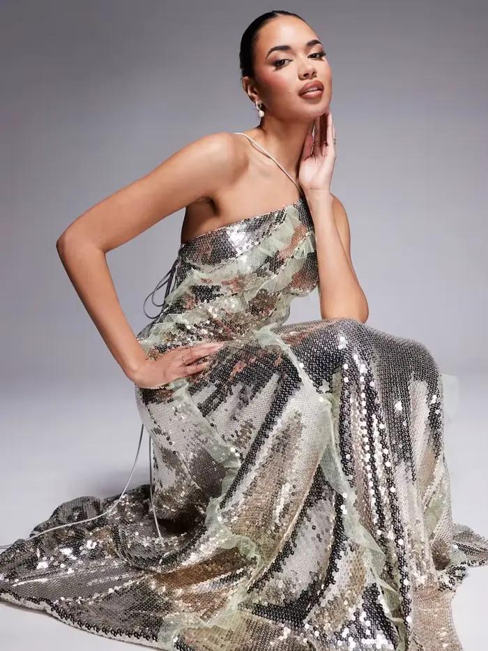 Robe de soirée élégante à paillettes pour femmes