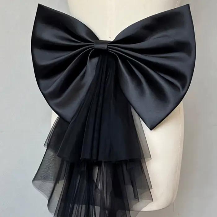 Robe de mariée élégante en Satin et Tulle détachable