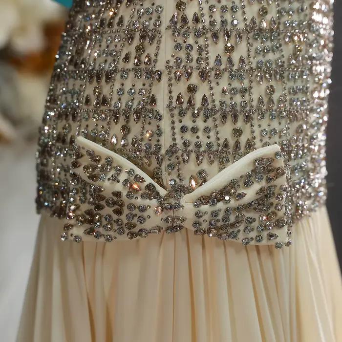 Sharon Said – robe de soirée dorée haut de gamme