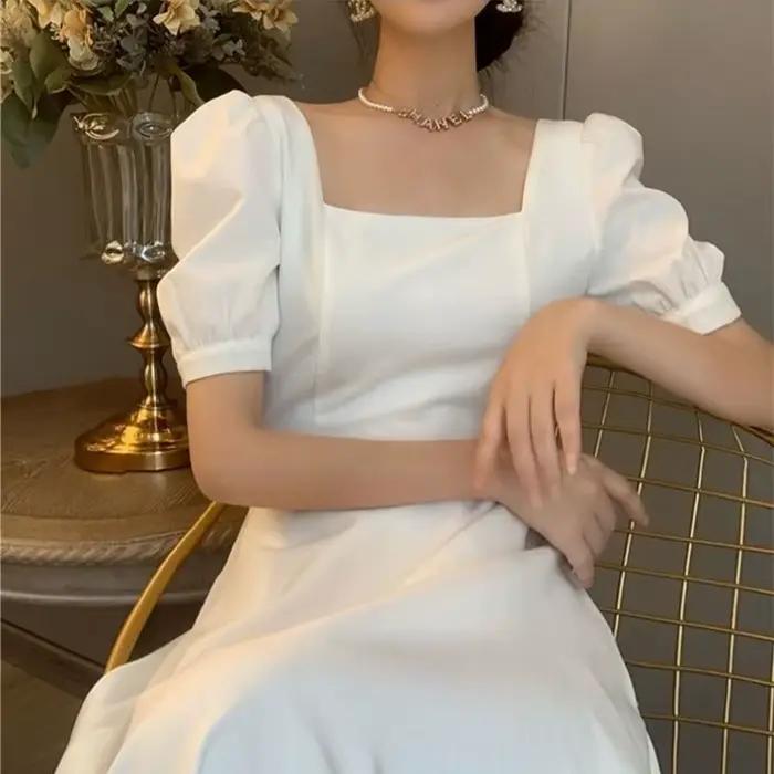 Robe de Soirée Élégante à Manches Courtes pour Femme