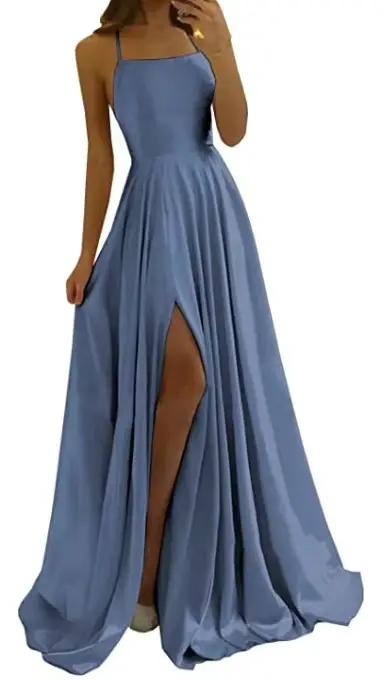Robe de bal en Satin vert menthe