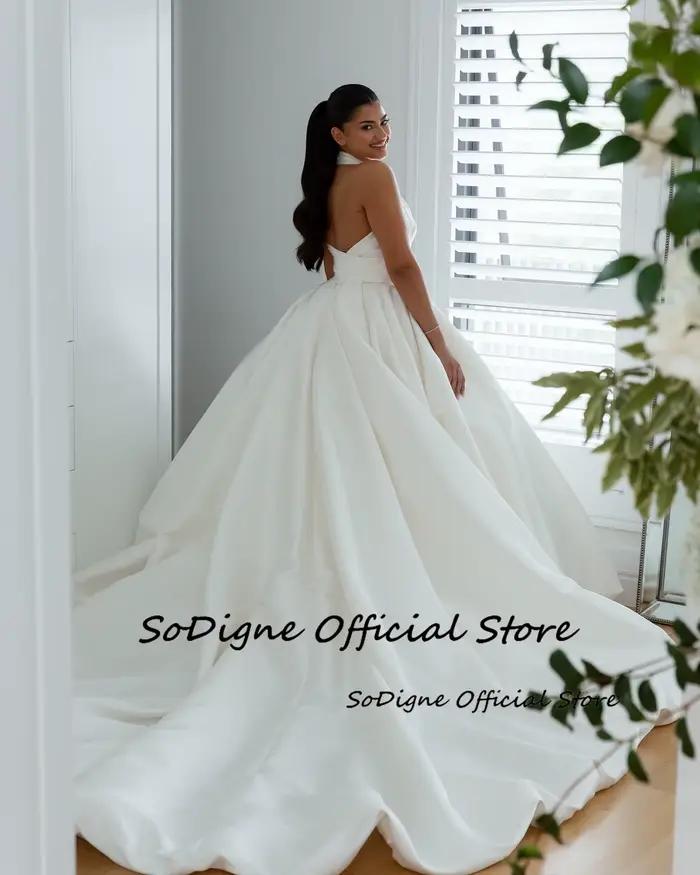 SoDigne-Robe de Mariée Simple en Satin