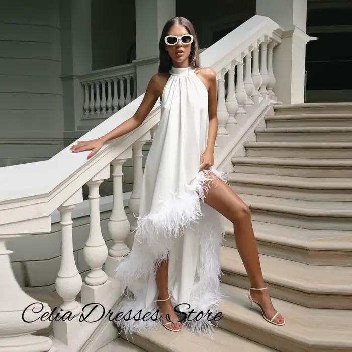 Robe de soirée élégante à col halter