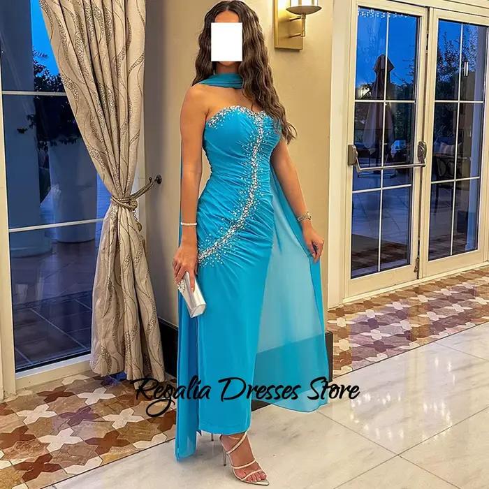 Robes de soirée simples en mousseline de soie