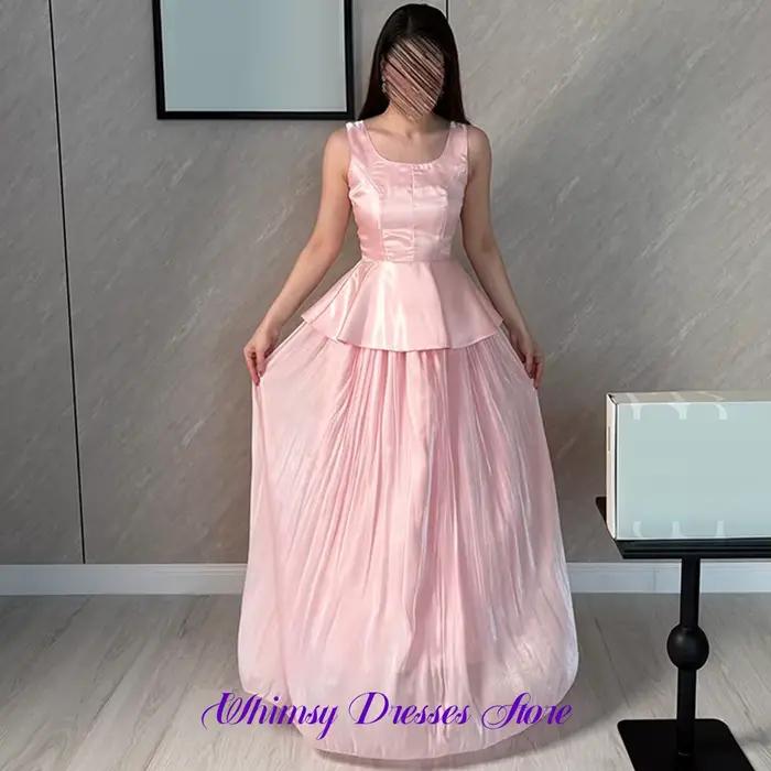 Robe de soirée élégante en organza rose