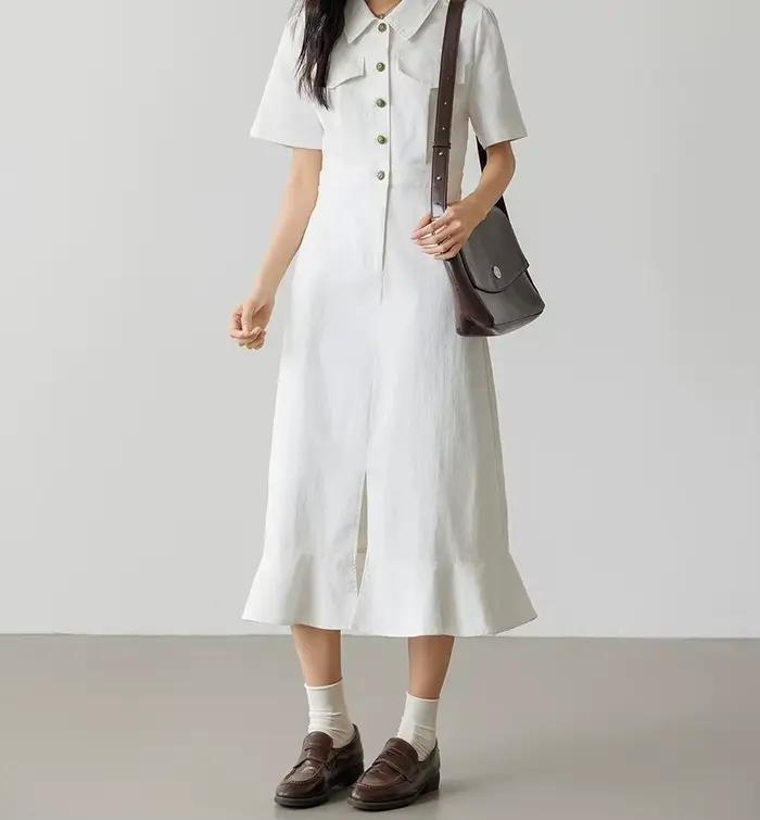 Robe queue de poisson élégante et raffinée pour femme avec taille cintrée pour un effet amincissant