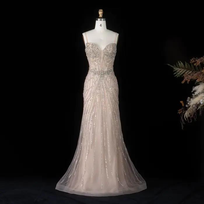 Robe de soirée de luxe pour femme Sharon Said avec cristaux 2026 – Élégante