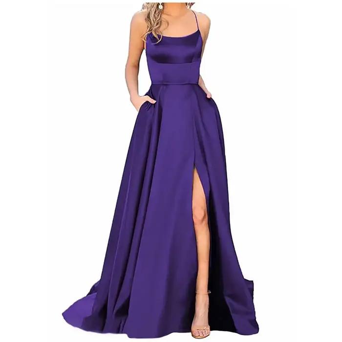 Robe de demoiselle d'honneur bleu marine pour mariages