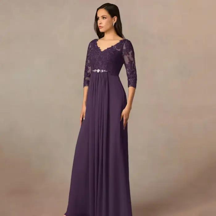 Robes de mère de la mariée en mousseline de soie