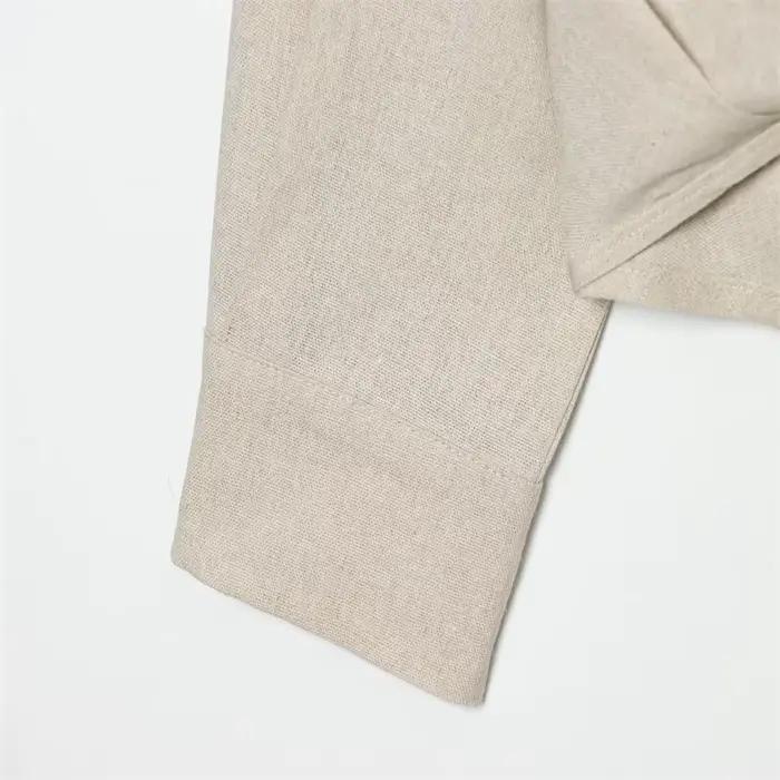 Nouvelle chemise en lin à ourlet moelleux
