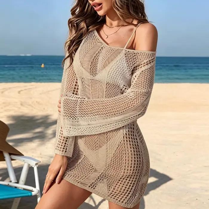 Robe en tricot dos nu à nouer