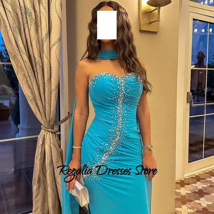 Robes de soirée simples en mousseline de soie