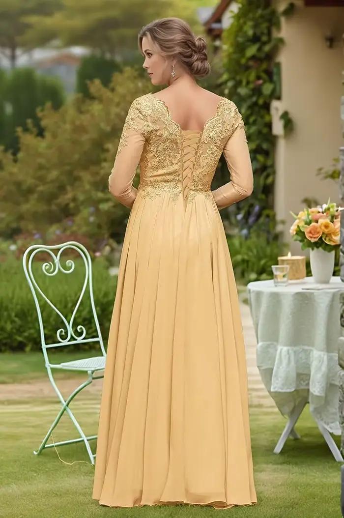 Robes de soirée longues à manches longues pour la mère de la mariée